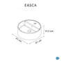 Vasque à poser céramique rond Easca l.41 x P.41 cm Diam.41 cm blanc brillant