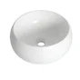 Vasque à poser céramique rond Lune l.40 x P.40 cm Diam.40 cm blanc brillant