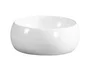 Vasque à poser céramique rond Lune l.40 x P.40 cm Diam.40 cm blanc brillant
