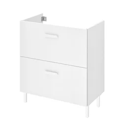 Meuble sous-vasque l.70 x H.67 x P.40 cm blanc Easy