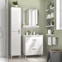 Meuble sous-vasque l.70 x H.67 x P.40 cm blanc Easy