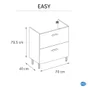 Meuble sous-vasque l.70 x H.67 x P.40 cm blanc Easy