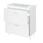 Meuble sous-vasque l.70 x H.67 x P.40 cm blanc Easy
