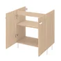 Meuble sous-vasque l.70 x H.67 x P.40 cm, effet chêne naturel, Easy