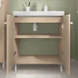 Meuble sous-vasque L.70cm x H.80cm x P.40cm effet chêne naturel Easy