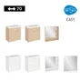 Meuble sous-vasque L.70cm x H.80cm x P.40cm effet chêne naturel Easy