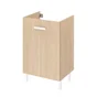 Meuble sous-vasque l.50 x H.67 x P.40 cm, effet chêne naturel, Easy