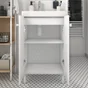 Meuble sous-vasque l.50 x H.67 x P.40 cm, blanc, Easy
