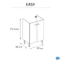 Meuble sous-vasque l.50 x H.67 x P.40 cm blanc Easy
