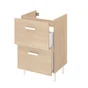 Meuble sous-vasque l.50 x H.67 x P.40 cm, effet chêne naturel, Easy