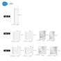 Colonne l.35 x H.186 x P.32 cm blanc Easy