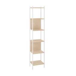 Etagère l.40 x H.184 x P.32 cm, effet chêne naturel, Easy