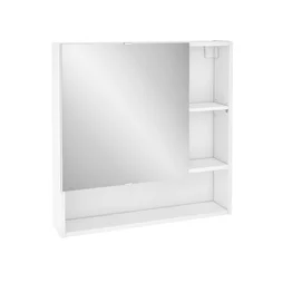 Armoire de toilette l.70 cm H.70 cm P.16.3 cm, blanc, SENSEA Easy