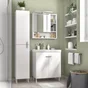 Armoire de toilette l.70 cm H.70 cm P.16.3 cm, blanc, SENSEA Easy