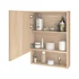 Armoire de toilette l.50 cm H.70 cm P.16.3 cm, chêne naturel, SENSEA Easy