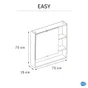 Armoire de toilette l.70 cm H.70 cm P.16 cm, beige, SENSEA Easy