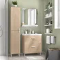 Miroir non lumineux avec tablette l.70 x H.78 cm, Diam.0 cm, blanc, SENSEA Easy