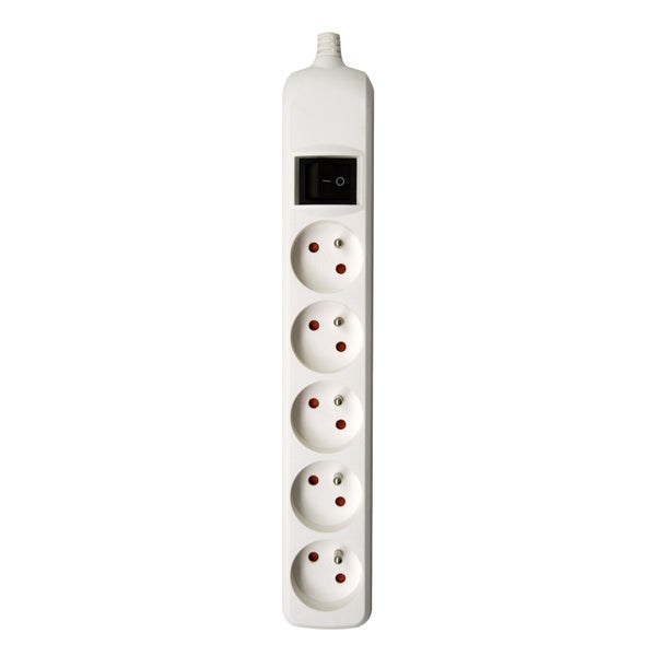 Multiprise À Câbler, 5 Prises Blanc Lexman