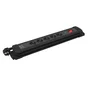 Multiprise USB parafoudre, 5 prises + 2 USB-A noir, 3680 W, LEXMAN