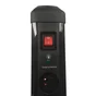 Multiprise USB parafoudre, 5 prises + 2 USB-A noir, 3680 W, LEXMAN