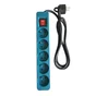 Multiprise Filaire, 5 Prises Bleu, 1.5M, Lexman
