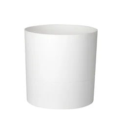 Pot carré polypropylène Aquaduo diam.19.3 cm blanc ivoire
