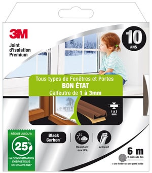 Joint De Porte Et Fenêtre Universel Bon Etat Premium 3M 1 À 3 Mm X 6 M Marron