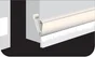 Bas De Porte Adhésif Sol Très Irregulier Premium 3M, L.93 Cm Blanc