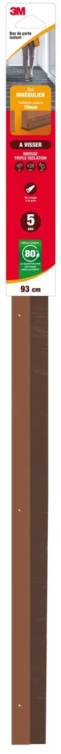Bas De Porte À Visser Sol Irrégulier Classique 3M, L.93 Cm Marron