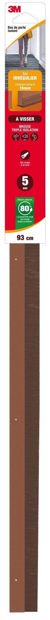 Bas De Porte À Visser Sol Irrégulier Classique 3M, L.93 Cm Marron