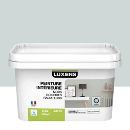 Peinture mur boiserie radiateur LUXENS smoke 6 Satiné 2.5 L