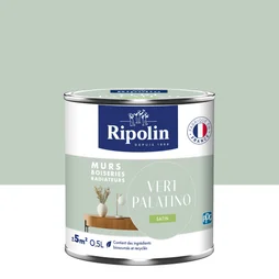 Peinture Mur, Boiserie, Radiateur   Ripolin Vert Palatino Satiné 0.5 L