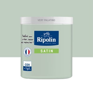 Testeur Peinture Vert Palatino Satiné Murs Et Boiseries Ripolin 75 Ml