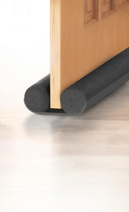 Bas de porte à glissement AXTON, L.100 cm gris