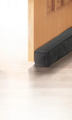 Bas de porte adhésif textile (bourrelet) AXTON, L. 95 cm gris