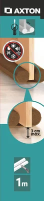 Bas de porte à poser à glisser AXTON,  L.100 cm marron