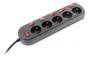 Multiprise Filaire, 5 Prises Noir Zenitech