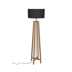 Lampadaire Droit, Nature Bois Noir, Corep Conrad