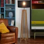 Lampadaire Droit, Nature Bois Noir, Corep Conrad