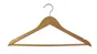 Lot de 8 cintres bois et acier, H.23 x l.44.5 x P.9.6 cm