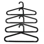 Lot de 4 cintre plastique, H.20.5 x l.39.5 x P.1.52 cm noir