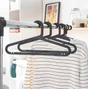 Lot de 4 cintre plastique, H.20.5 x l.39.5 x P.1.52 cm noir