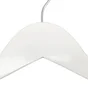 Lot de 4 cintres bois et acier, H.23 x l.44.5 x P.4.8 cm blanc