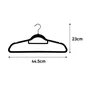 Lot de 4 cintre SPACEO plastique noir, H.23 x l.45 x P.2.4 cm