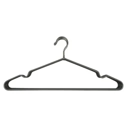 Lot de 8 cintre métal avec revêtement pvc, SPACEO, H.18.5 x l.40.5 x P.2.88 cm gris