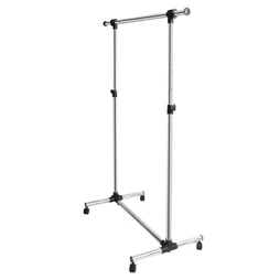 Portant extensible SPACEO Milo noir / gris H.159 x P.51 cm