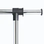 Portant extensible SPACEO Milo noir / gris H.159 x P.51 cm