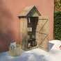 Armoire de jardin bois Wissant naturel , L.93.2 X H.193 X P.60 Cm