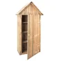 Armoire de jardin bois Wissant naturel , L.93.2 X H.193 X P.60 Cm