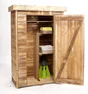 Armoire de jardin bois Helka naturelle, L.131 X H.197 X P.69 Cm
